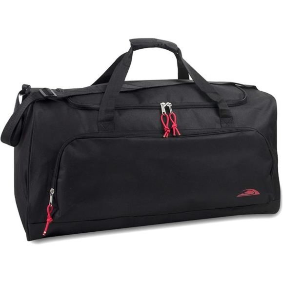 LIGHTWEIGHT Canvas Duffle Bags for Men & Women Black 2